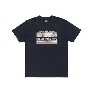 Męska Koszulka z krótkim rękawem QUIKSILVER TROPICAL RAINBOW SS EQYZT07679-BYJ0 – Granatowy - Koszulki męskie - miniaturka - grafika 1