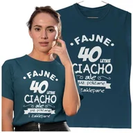 Gadżety dla niej i dla niego - KOSZULKA NA 40 URODZINY FAJNE 40 LETNIE CIACHO ALE JUZ POLIZANE I ZAKLEPANE - miniaturka - grafika 1