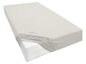 Prześcieradła - Biberna Prześcieradło z dżerseju, różne rozmiary (140 - 160 x 200 - 220 cm, Jasnoszary) - miniaturka - grafika 1