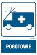 Systemy ekspozycyjne i znaki informacyjne - RF003 POGOTOWIE, PN - PŁYTA PCV 1MM; (250X375MM) - miniaturka - grafika 1