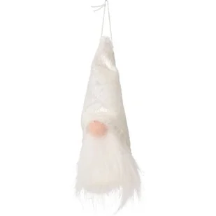 HOME & STYLING COLLE, ZAWIESZKA DEKORACYJNA MIKOŁAJ 11CM BIAŁY - Ozdoby bożonarodzeniowe - miniaturka - grafika 1