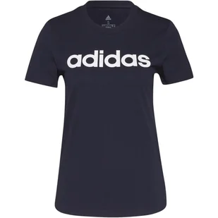 Koszulka damska adidas SPORTSWEAR LOUNGEWEAR ESSENTIALS SLIM LOGO granatowa H07833-M - Koszulki i topy damskie - miniaturka - grafika 1