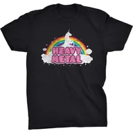 Koszulki męskie - Heavy Metal Unicorn Koszulka Jednorożec Tęcza - miniaturka - grafika 1