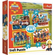 Puzzle - Trefl Puzzle 4w1 Pomocny Strażak Sam - miniaturka - grafika 1