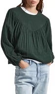 Bluzki damskie - Pepe Jeans Bluzka damska Inna, Zielony (Regent Green), L - miniaturka - grafika 1