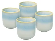 Serwisy obiadowe - vanWell Komplet 4 kubeczków do espresso z ceramiki z porowatą glazurą, 130 ml (Morski) - miniaturka - grafika 1