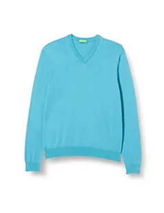 United Colors of Benetton sweter męski, Niebieski 1y3, S - Swetry męskie - miniaturka - grafika 1