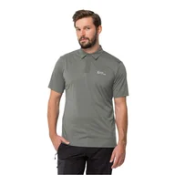 Koszulki męskie - Koszulka polo Jack Wolfskin PACK & GO POLO M gecko green - S - miniaturka - grafika 1