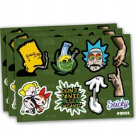 Scrapbooking - Naklejki Weed Zioło Na Motor Laptop Kubek Wodoodporne Mix 8 Szt - miniaturka - grafika 1