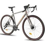 Rowery - Rower gravel INDIANA Claris M22 28 cali męski Brązowo-pomarańczowy - miniaturka - grafika 1