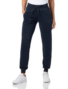 Emporio Armani Damskie spodnie damskie z mankietami z puszystego polaru, morski, XL - Spodnie damskie - miniaturka - grafika 1