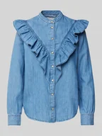 Koszule damskie - Bluzka koszulowa z listwą na zatrzaski model ‘KATIA’ - miniaturka - grafika 1