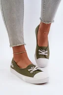 Trampki damskie - Tenisówki Trampki Damskie Lee Cooper LCW-24-31-2729 Zielone-38 - miniaturka - grafika 1