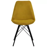 Krzesła - Actona Krzesło Do Jadalni Kaesfurt 85X48X54 Żółte - miniaturka - grafika 1