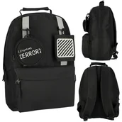 Plecaki szkolne i tornistry - Error Czarny plecak młodzieżowy 42x30x14 STARPAK - miniaturka - grafika 1