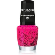 Lakiery do paznokci - Dermacol Neon neonowy lakier do paznokci odcień 46 Poppy Pink 5 ml - miniaturka - grafika 1