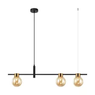 Lampy sufitowe - Nowoczesna lampa wisząca Bletter balls czarna bursztynowa - miniaturka - grafika 1