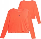 Bluzki damskie - Koszulka longsleeve na trening 4F FLOF075 62N XL - miniaturka - grafika 1