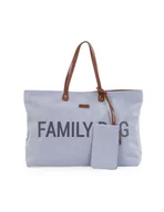 Torby i organizery dla mam - Childhome Torba Family Bag Kanwas szara - miniaturka - grafika 1