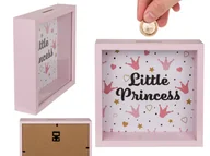 Dekoracje domu - Kemis - House of Gadgets, Skarbonka drewniana z okienkiem - Little Princess - miniaturka - grafika 1
