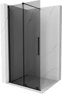 Mexen Velar ścianka prysznicowa rozsuwana Walk-in 100 x 200 cm, grafit 8 mm, czarna - 871-100-000-43-70 - Ścianki i drzwi prysznicowe - miniaturka - grafika 1