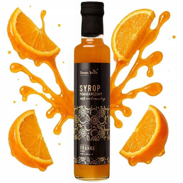Syrop o smaku pomarańczowym 250 ml pomarańczowy do herbaty oranżady