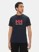 Koszulki męskie - Helly Hansen T-Shirt Logo 54596 Granatowy Regular Fit - miniaturka - grafika 1