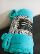 Koce - Carbotex koc polarowy Coral 150 x 200 cm poliester turkusowy twm_967210 - miniaturka - grafika 1