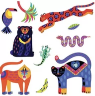 Zabawki kreatywne - Djeco Naklejki z kryształkami EGZOTYKA 30 szt DJ09268 - miniaturka - grafika 1