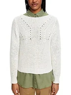 Swetry damskie - ESPRIT Damski sweter 023EE1I326, 110/OFF biały, S, 110/Off White, S - miniaturka - grafika 1