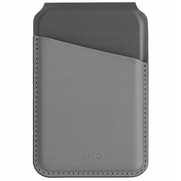 Uniq Lyden Ds magnetyczny portfel Rfid i stojak na telefon szaro-czarny/cha