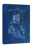 Obrazy i zdjęcia na płótnie - Patent, Kamera Składana Projekt z 1916 Czarne Niebieski - obraz na płótnie Wymiar do wyboru: 61x91,5 cm - miniaturka - grafika 1