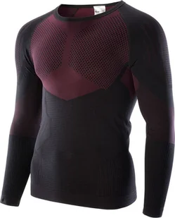 Hi-Tec Bielizna termoaktywna męska bluza Hino Top czarno-czerwony rozmiar M/L - Bluzy sportowe męskie - miniaturka - grafika 1