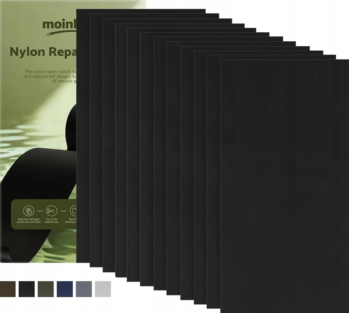ŁATKI NAPRAWCZE 10X20CM SAMOPRZYLEPNE NYLON WODOODPORNE ELASTYCZNE ZESTAW