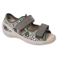 Buty dla dziewczynek - Befado obuwie dziecięce pu 063X021 szare - miniaturka - grafika 1