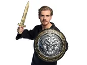 Dodatki do strojów karnawałowych - Zestaw Rycerza - 2 elementy - miniaturka - grafika 1