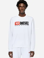Bluzy męskie - Bluza bez kaptura męska Diesel S-GIRK-N80 A008090IAJH100 XXL (7US) Biała (8059010118481). Bluzy bez kaptura męskie - miniaturka - grafika 1