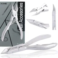 Akcesoria do paznokci - Cążki do skórek paznokci obcinaczki nożyczki kosmetyczne manicure gabinet SPA srebrne - miniaturka - grafika 1