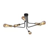 Lampy sufitowe - Kaja ALFRED OLSZEWSKI Dekoracyjna lampa sufitowa w kolorze czarno złotym K-4941 z serii KUGA - miniaturka - grafika 1