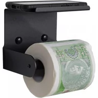 Stojaki i wieszaki na papier toaletowy - Metalowy uchwyt na papier toaletowy z półką - Prendi - miniaturka - grafika 1