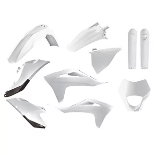 POLISPORT 91027 - Zestaw plastikowych replik Polisport Enduro dla tych, którzy szukają jakości OEM do motocykli GAS GAS w kolorze białym - Części motocyklowe - miniaturka - grafika 1