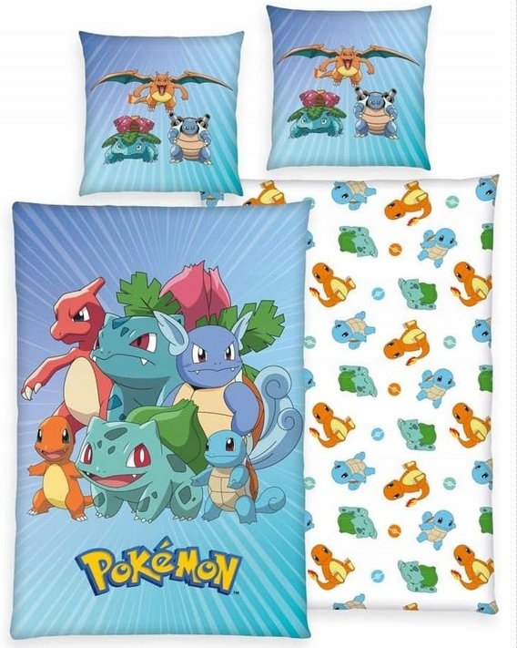Pościel dziecięca Pokemony Pokemons 140X200 135X200 Pikachu 100% Bawełna