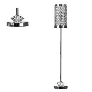 Świecznik z kryształkami glamour srebrny 67 cm - Świeczniki - miniaturka - grafika 1
