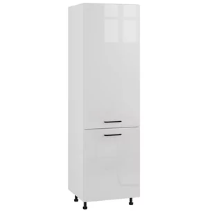 Siena Słupek Pod Zabudowę Lodówki Dl-60-197 Biały Połysk - Meble kuchenne - miniaturka - grafika 1