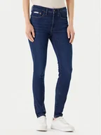 Spodnie damskie - Calvin Klein Jeans Jeansy LV047B772G Granatowy Skinny Fit - miniaturka - grafika 1