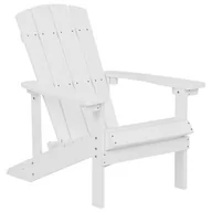 Fotele i krzesła ogrodowe - Beliani Krzesło ogrodowe białe ADIRONDACK - miniaturka - grafika 1