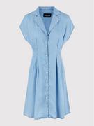 Sukienki - Pieces Sukienka jeansowa Kari 17124034 Niebieski Regular Fit - miniaturka - grafika 1