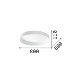 Lampy sufitowe - Ideallux Ideal Lux lampa sufitowa LED Ziggy, biały, Ø 80 cm, metal - miniaturka - grafika 1