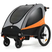 Przyczepki rowerowe - Przyczepka rowerowa KINDERKRAFT Nava 3w1 Pomarańczowy - miniaturka - grafika 1