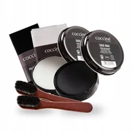 Środki do obuwia i ubrań - Pasty do Butów Czarna i Bezbarwna Dwie Szczotki Szmatki Zestaw Coccine 6w1 - miniaturka - grafika 1